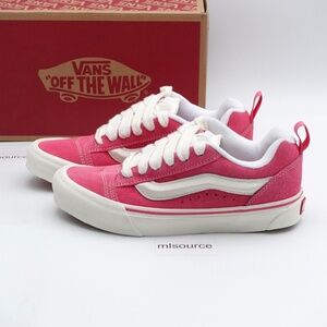 SLD NEW Vans Knu Skool Sneakers VN0009QCBJ1 Retro Color Pink/True White